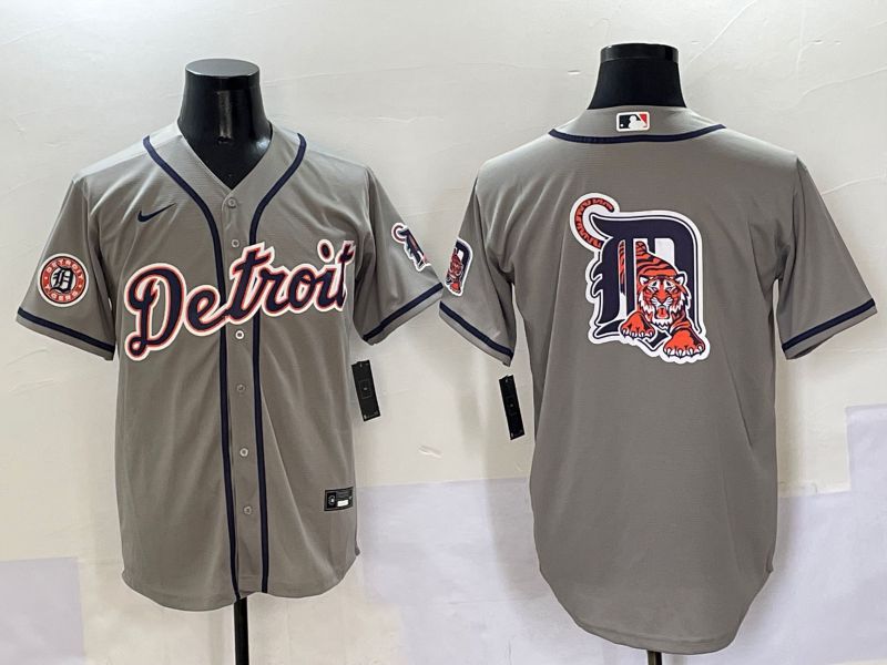 Men Detroit Tigers Blank Grey Game Nike 2025 MLB Jersey style 5045